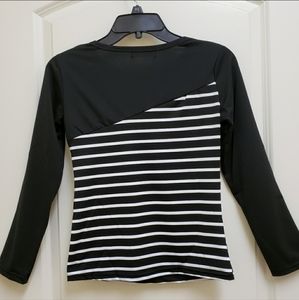 Nafsika White Black Long Sleeve Top main image 1